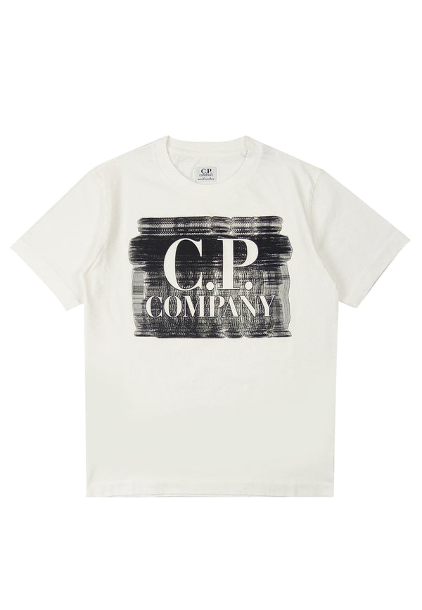 C.P. Company t-shirt bianca bambino in cotone