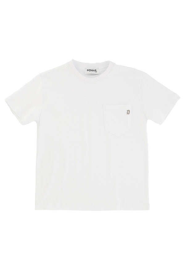 Dondup t-shirt bianca bambino in cotone