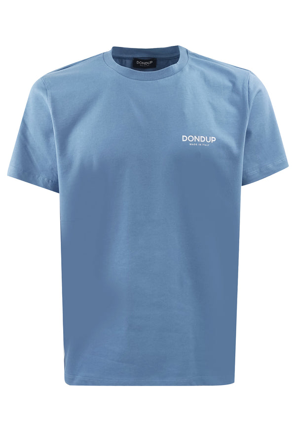 Dondup t-shirt azzurra uomo in cotone