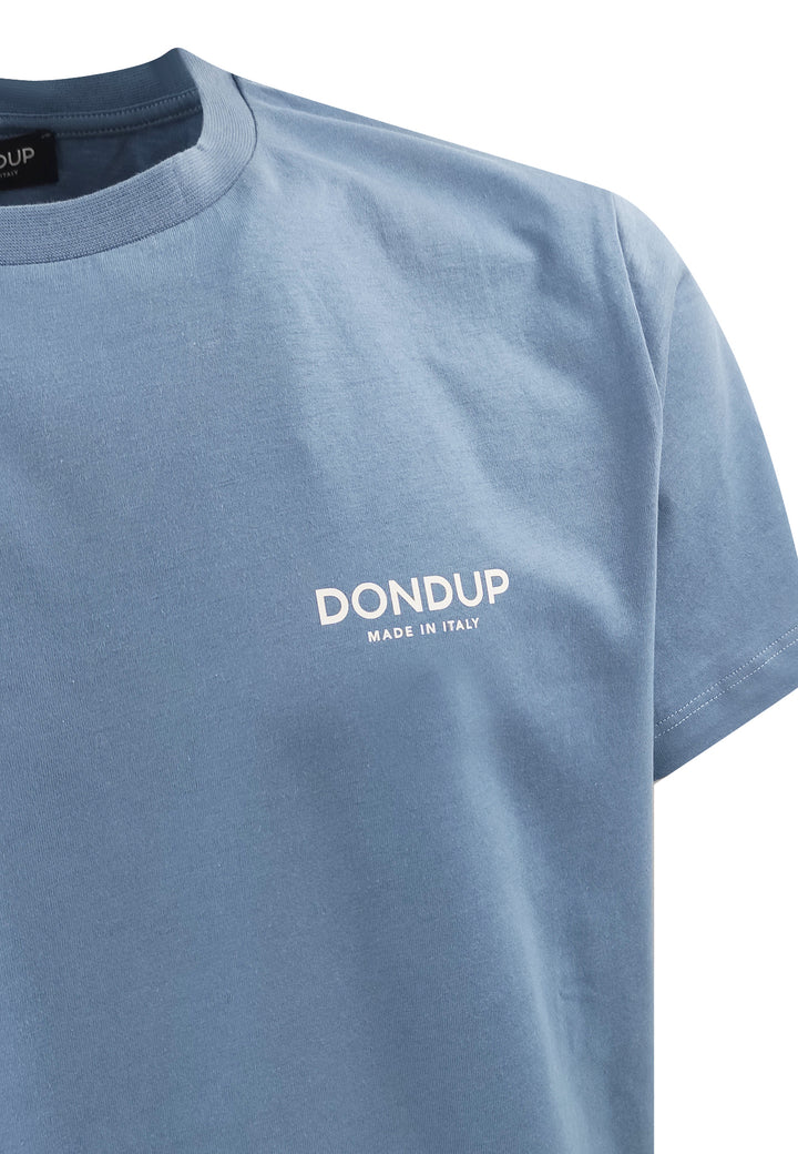 Dondup t-shirt azzurra uomo in cotone