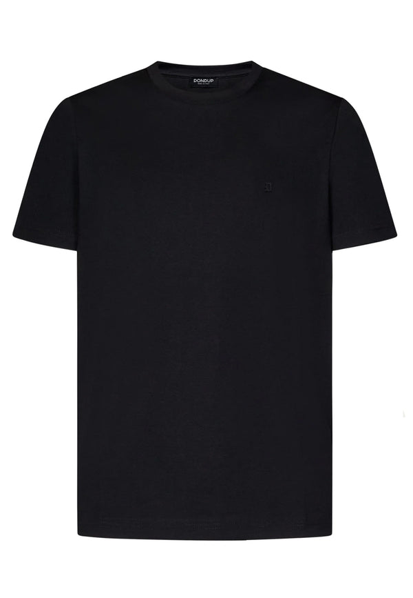 Dondup t-shirt uomo nera in cotone