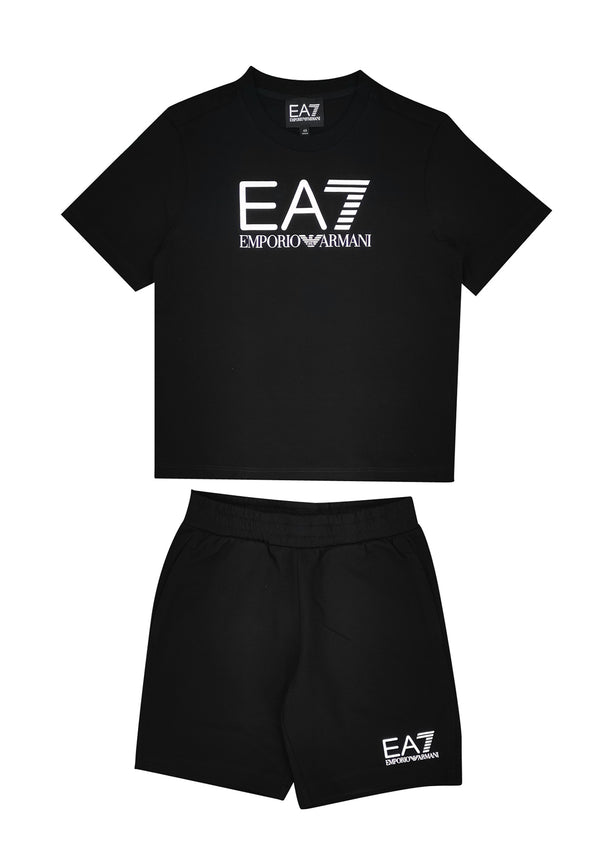 EA7 Emporio Armani completo nero bambino in cotone