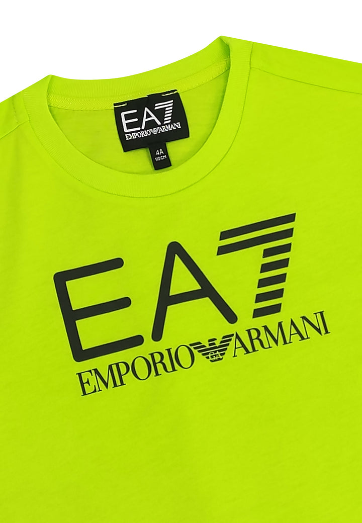 EA7 Emporio Armani completo verde lime bambino in cotone