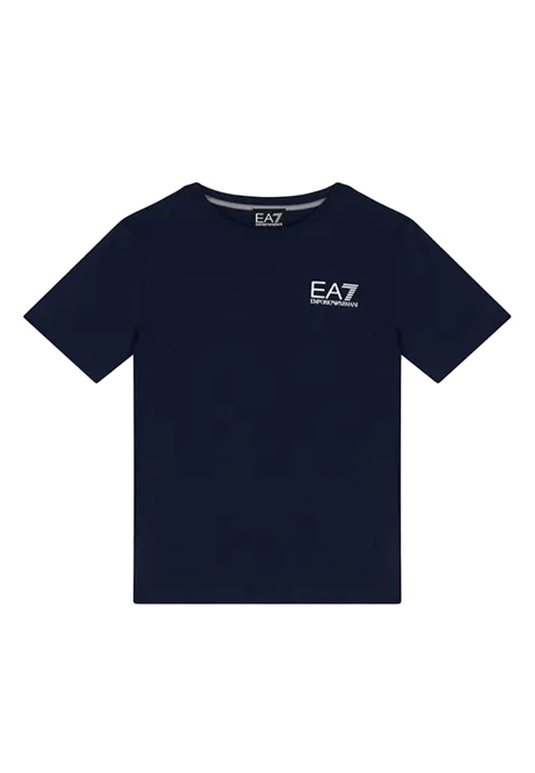 EA7 Emporio Armani t-shirt blu navy bambino in cotone