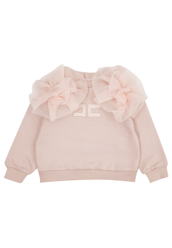 Elisabetta Franchi felpa rosa neonata in cotone