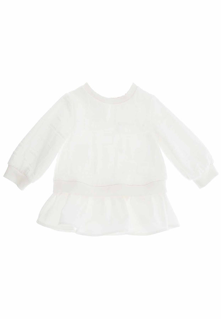 Elisabetta Franchi vestito bianco neonata in felpa