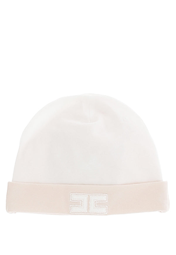 Elisabetta Franchi cappello bianco neonata in cotone