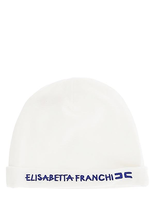 Elisabetta Franchi cappello bianco neonata in cotone