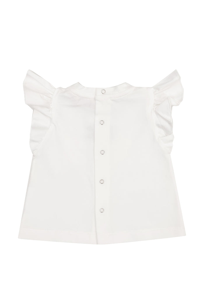 Elisabetta Franchi t-shirt bianca neonata in cotone