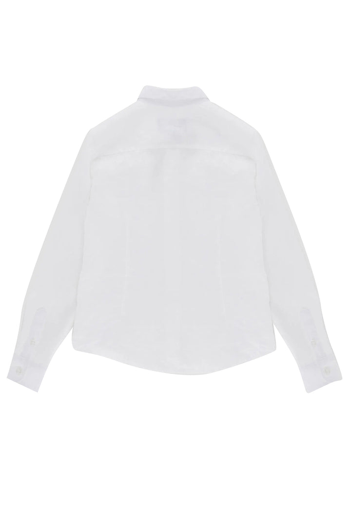 Emporio Armani camicia bianca bambino in lino