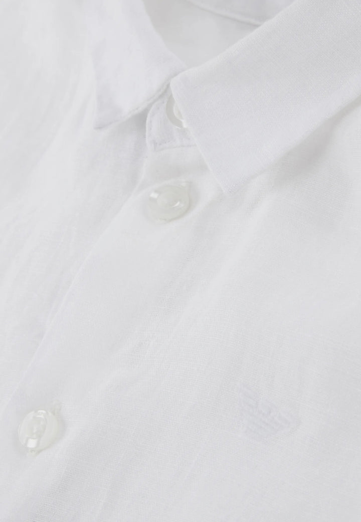Emporio Armani camicia bianca bambino in lino