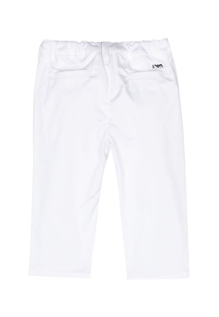 Emporio Armani pantalone bianco neonato in cotone