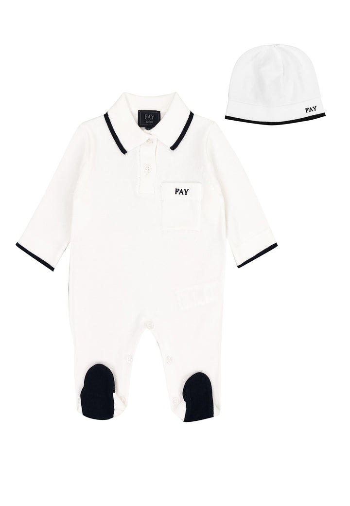 ViaMonte Shop | Fay tutina neonato bianca in in cotone