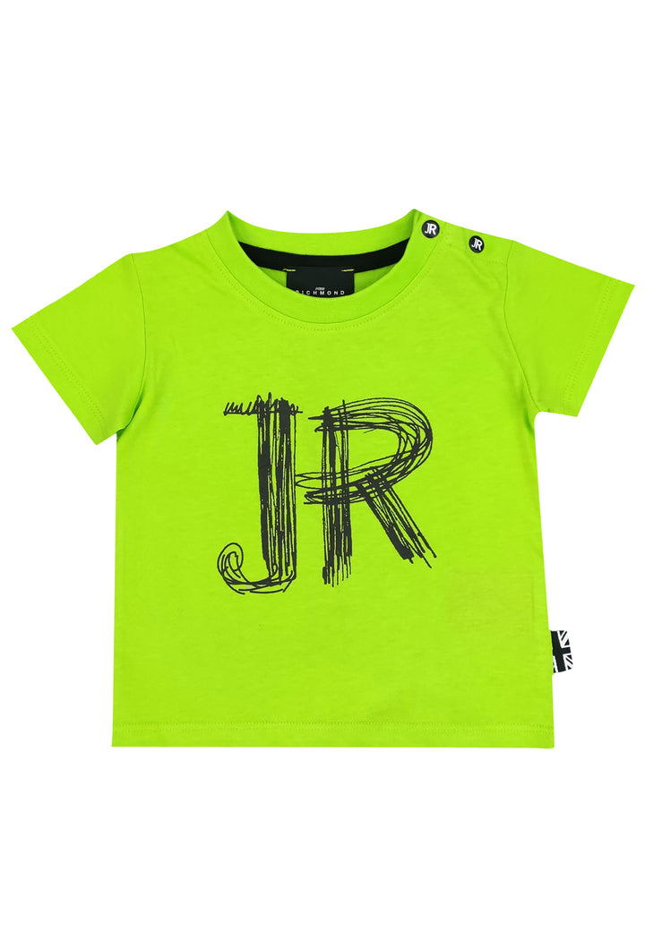 John Richmond t-shirt verde lime neonato in cotone
