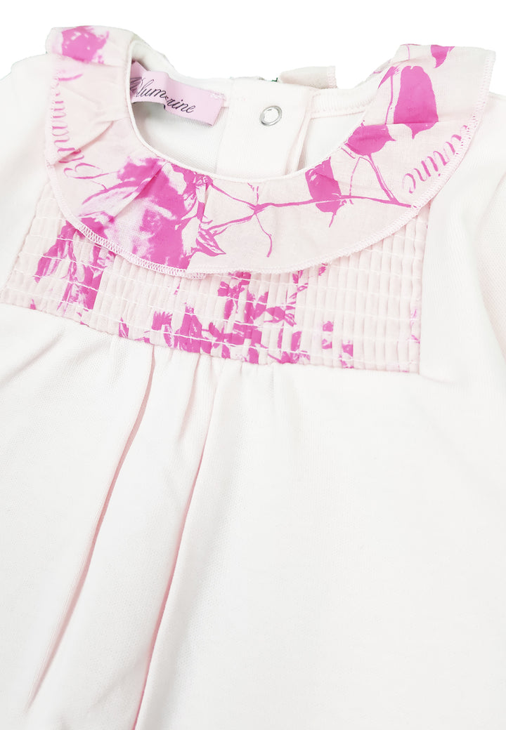 Miss Blumarine completo rosa neonata in cotone