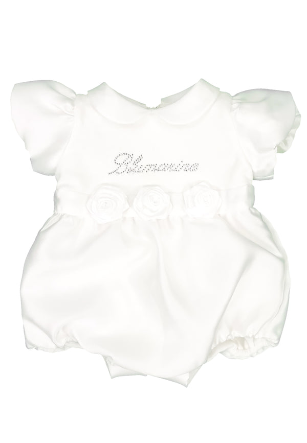 Miss Blumarine pagliaccetto bianco neonata
