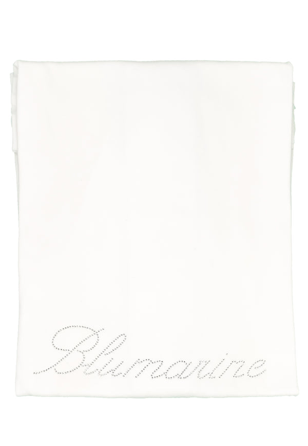 Miss Blumarine copertina bianca neonata in cotone