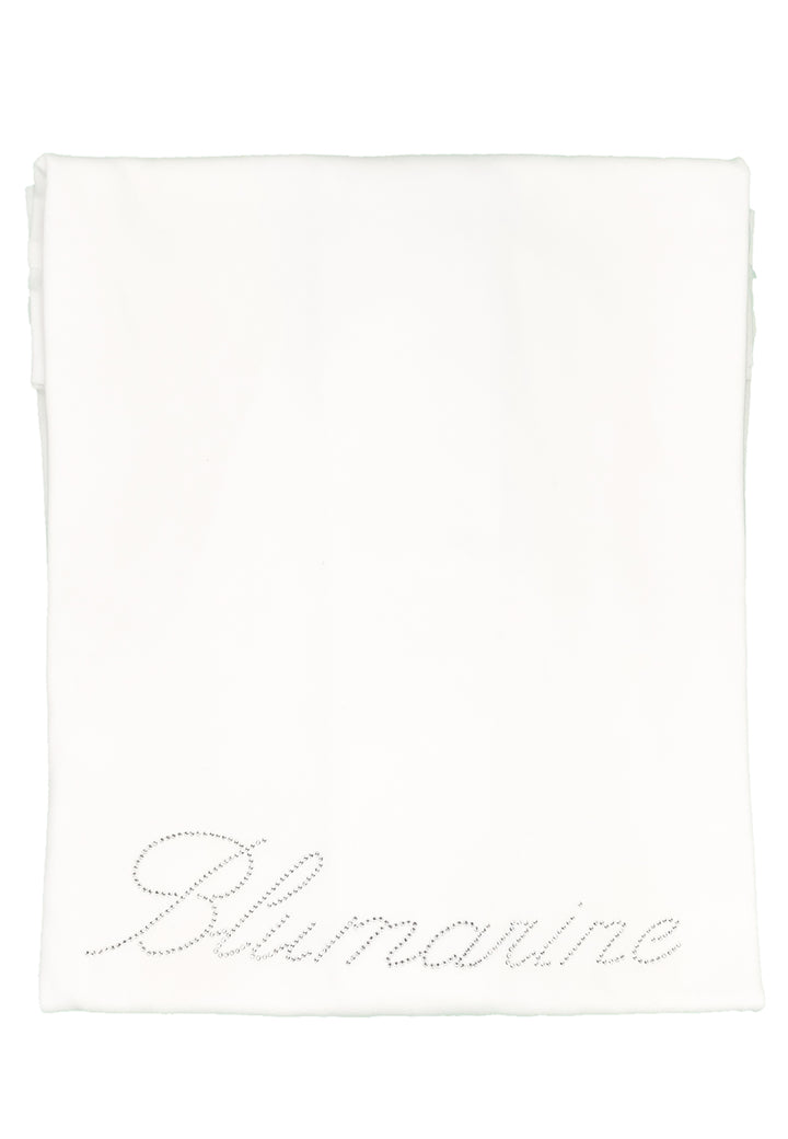 Miss Blumarine copertina bianca neonata in cotone