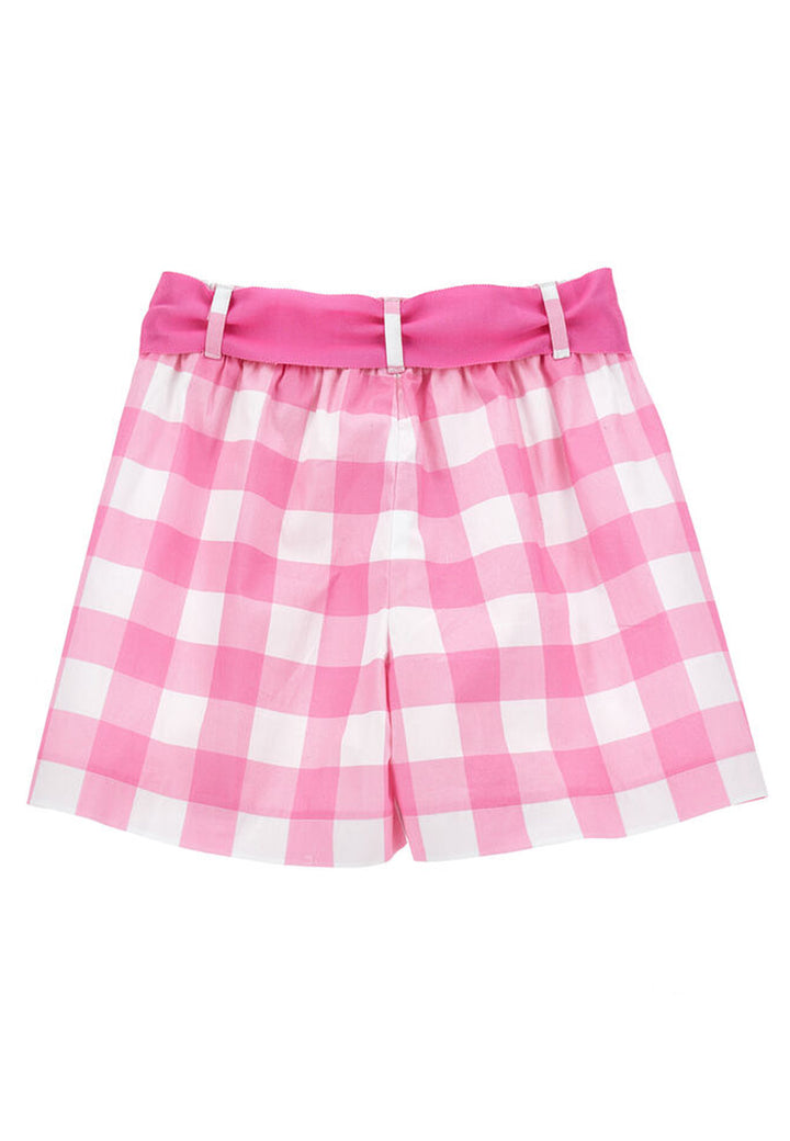 Monnalisa shorts rosa bambina in cotone