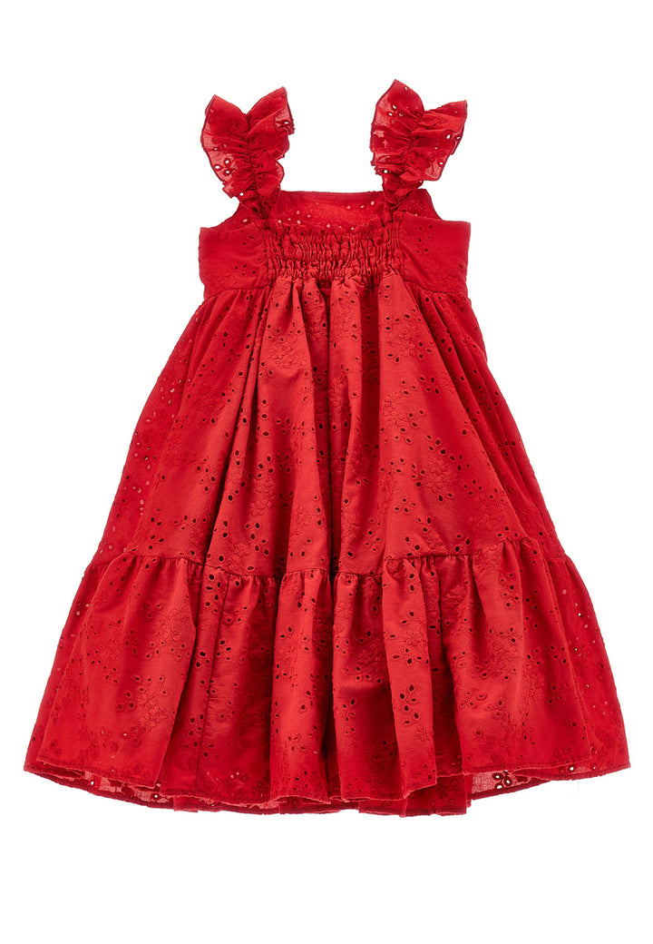 ViaMonte Shop | Monnalisa vestito rosso bambina in cotone