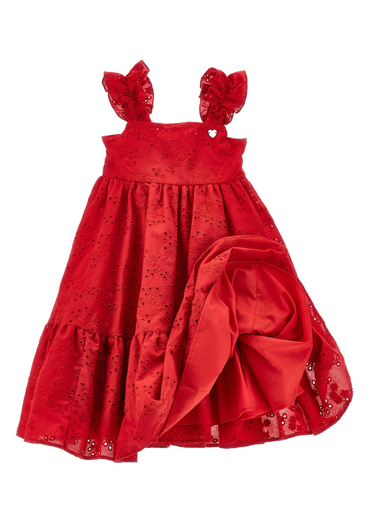 ViaMonte Shop | Monnalisa vestito rosso bambina in cotone