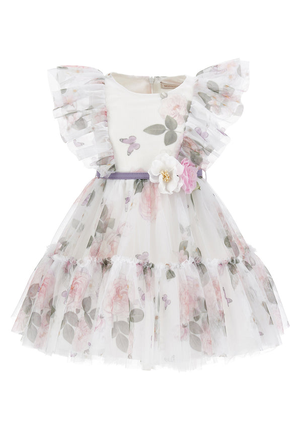ViaMonte Shop | Monnalisa vestito bianco bambina in tulle