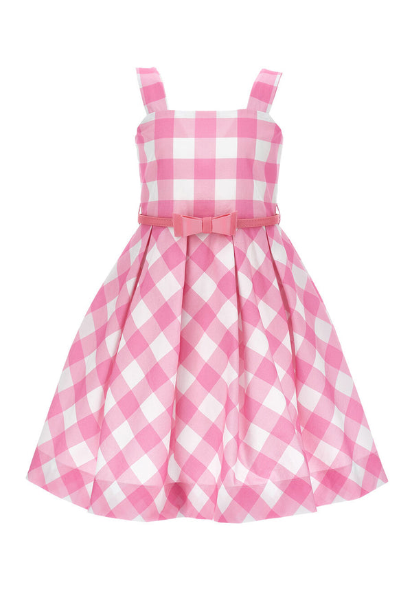 Monnalisa vestito rosa bambina in cotone