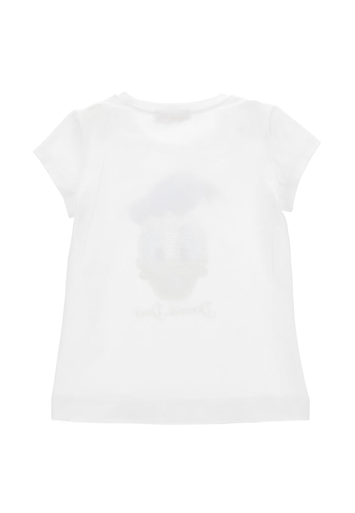 Monnalisa t-shirt bianca bambina in cotone