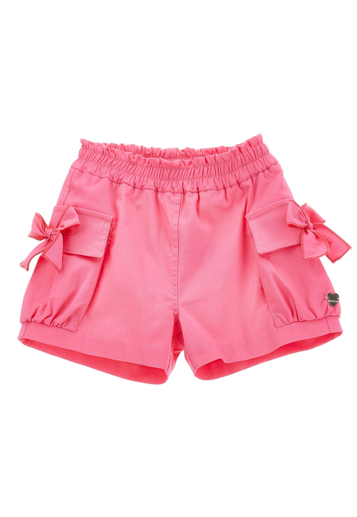 Monnalisa shorts rosa neonata in cotone