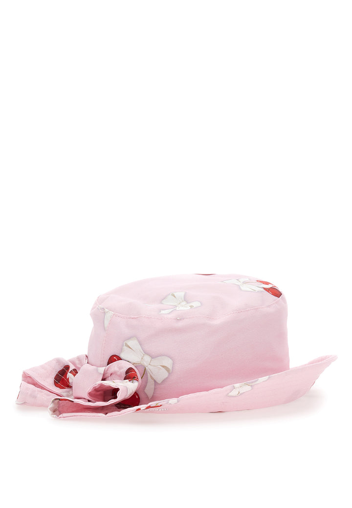 Monnalisa cappello rosa bambina in popeline