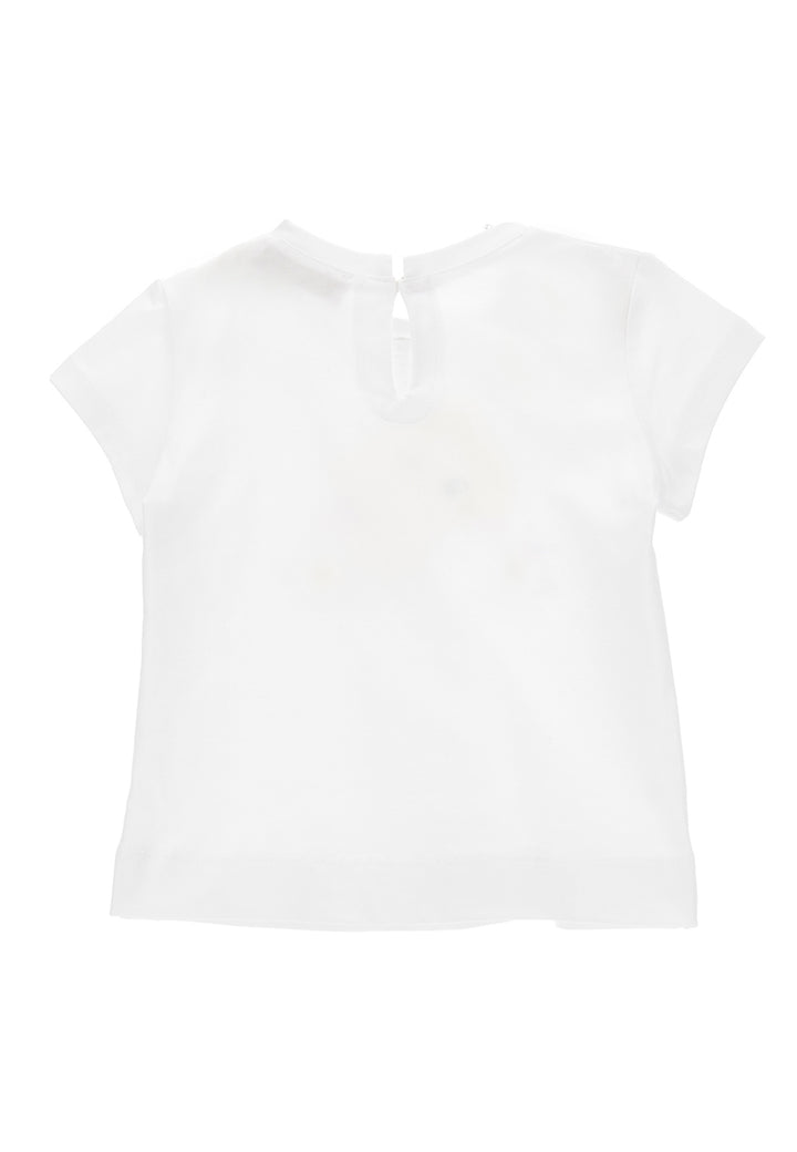 Monnalisa t-shirt bianca neonata in cotone