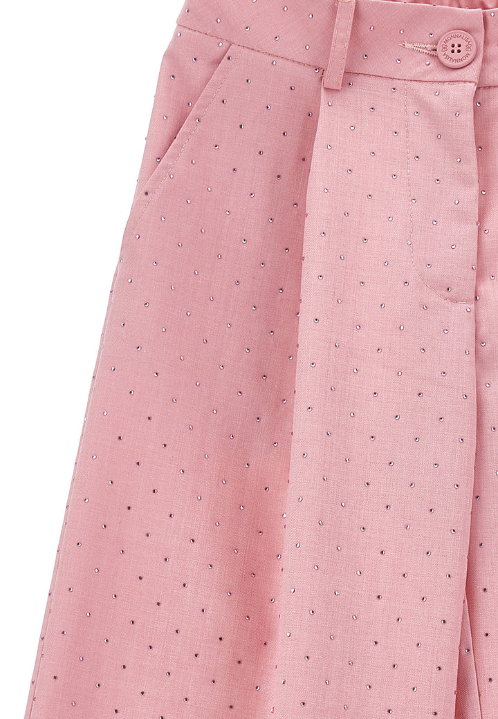 Monnalisa pantalone rosa bambina in tessuto tecnico