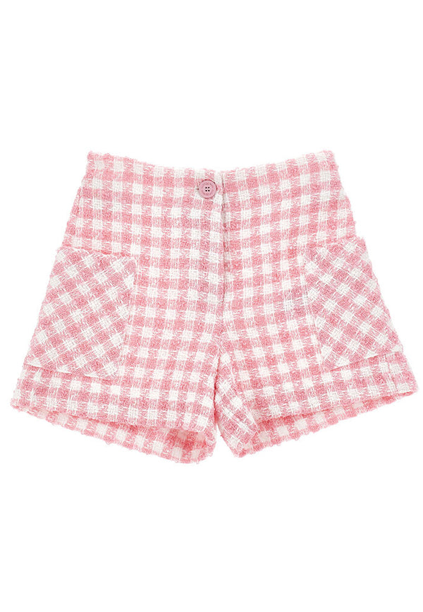 Monnalisa shorts rosa bambina in misto cotone