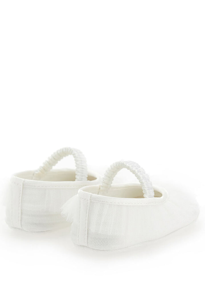 Monnalisa scarpe bianche neonata in tulle