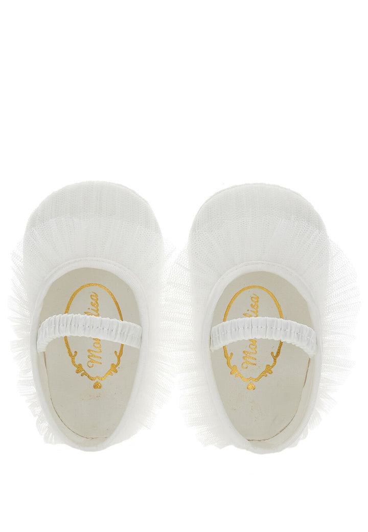 Monnalisa scarpe bianche neonata in tulle