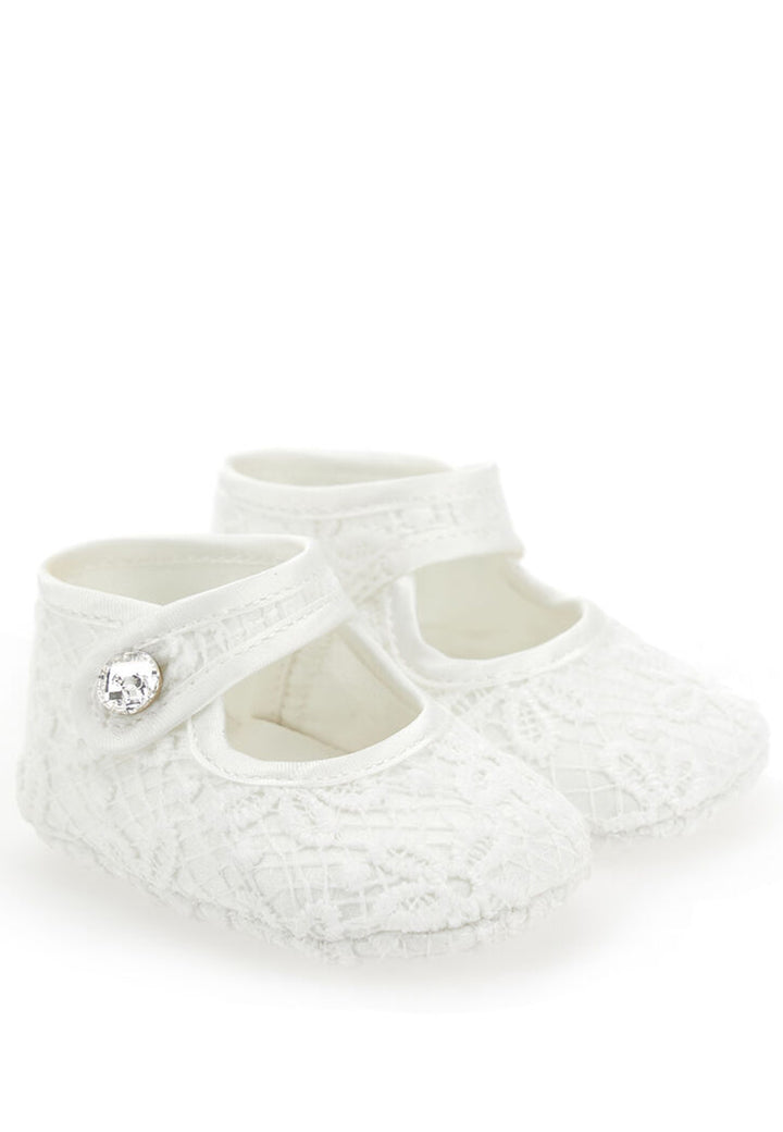 Monnalisa scarpe bianche neonata in pizzo
