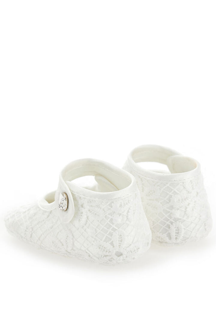 Monnalisa scarpe bianche neonata in pizzo