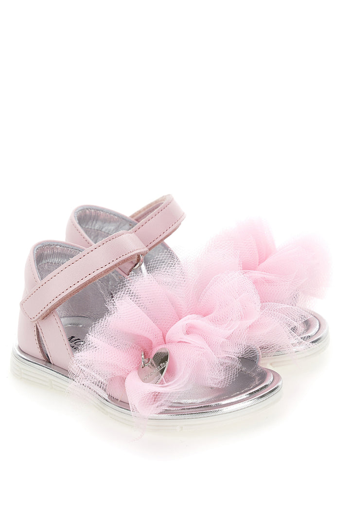 Monnalisa sandali rosa bambina in pelle