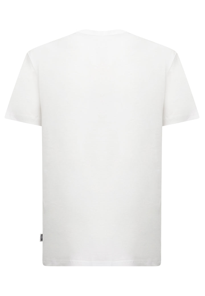 Moschino t-shirt bianca uomo in cotone elasticizzato