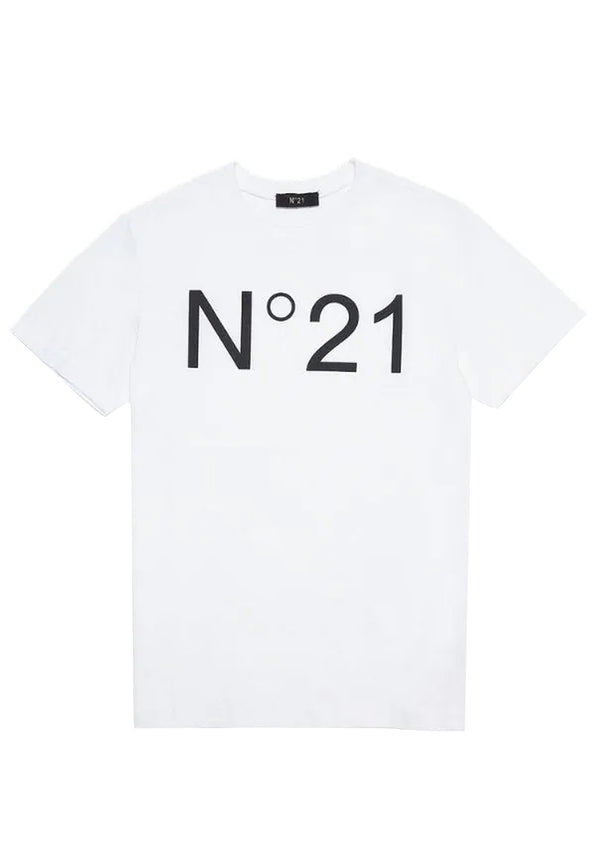 ViaMonte Shop | N°21 t-shirt bianca bambino in cotone