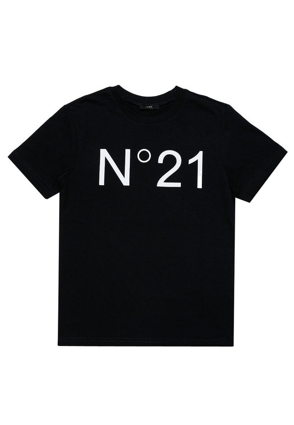ViaMonte Shop | N°21 t-shirt nera bambino in cotone