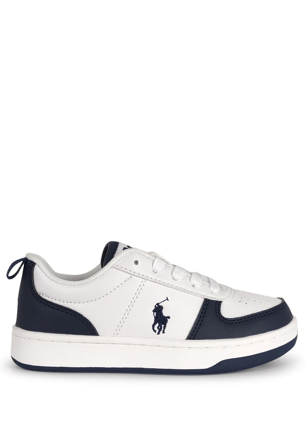 ViaMonte Shop | Polo Ralph Lauren sneakers polo court II bianca/blu bambino