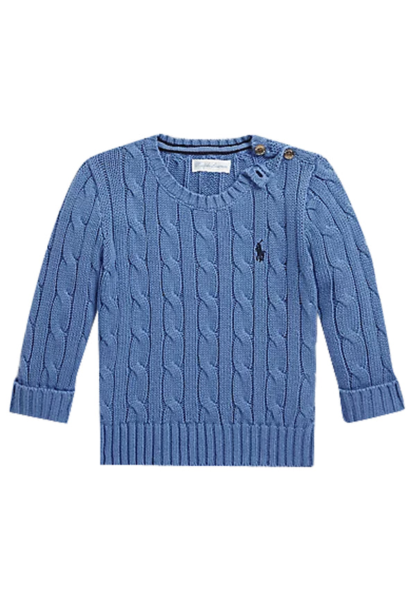 Ralph Lauren maglia azzurra neonato in cotone