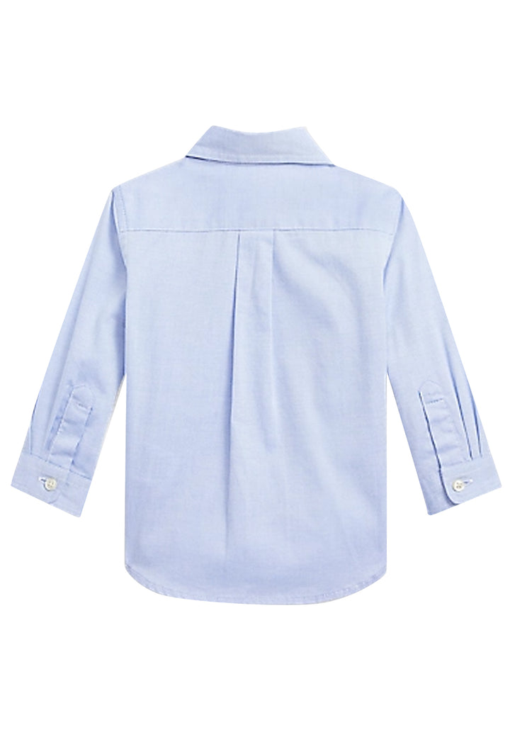 Ralph Lauren camicia azzurra neonato in cotone