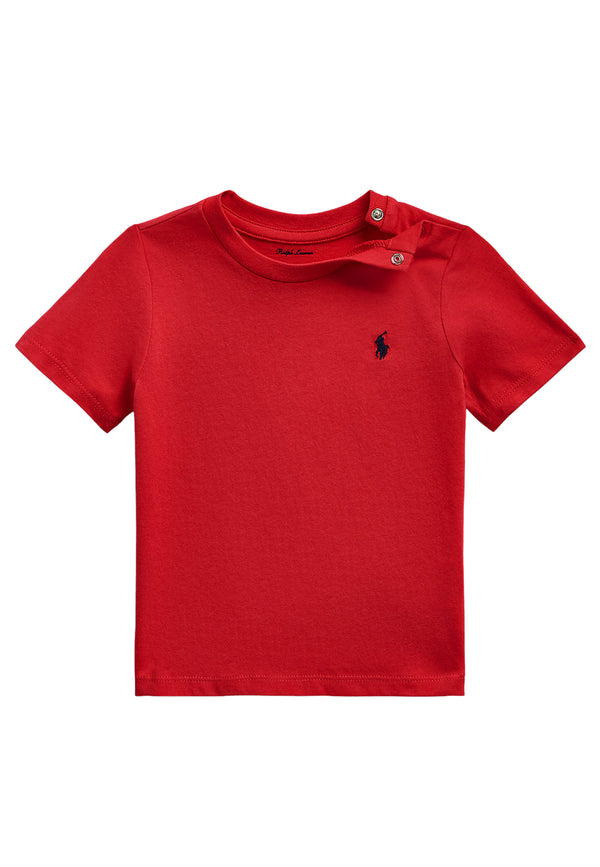 Ralph Lauren t-shirt rossa neonato in cotone