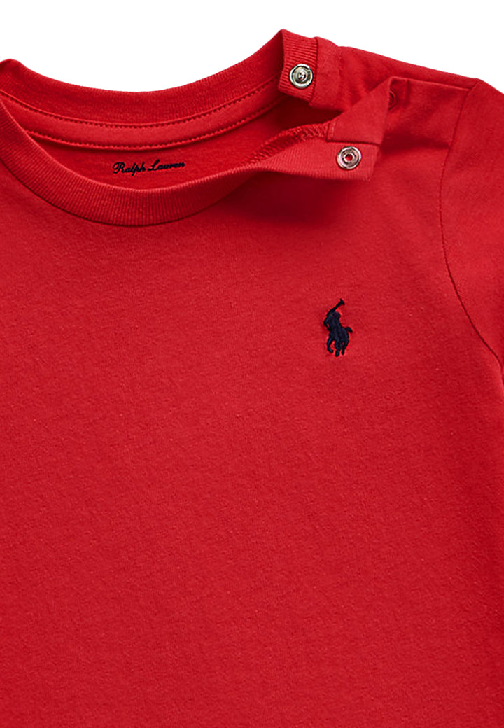 Ralph Lauren t-shirt rossa neonato in cotone