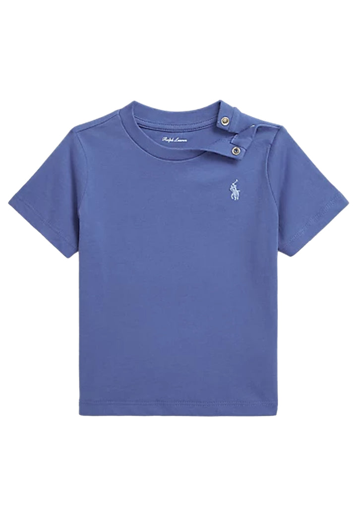 Ralph Lauren t-shirt blu neonato in cotone