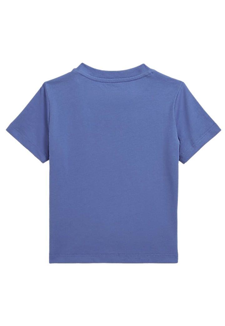 Ralph Lauren t-shirt blu neonato in cotone