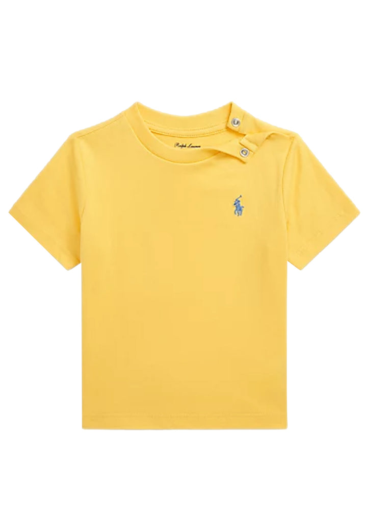 Ralph Lauren t-shirt gialla neonato in cotone