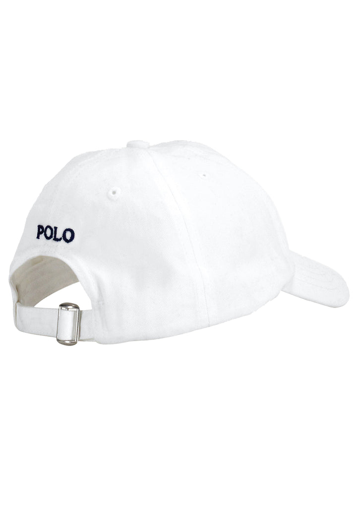 Ralph Lauren cappello bianco bambino in twill di cotone